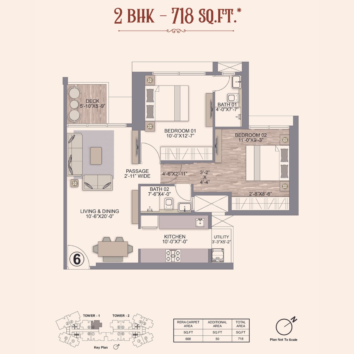 Chandak-Treesourus-Floor-Plan-2-BHK-718-Sqft