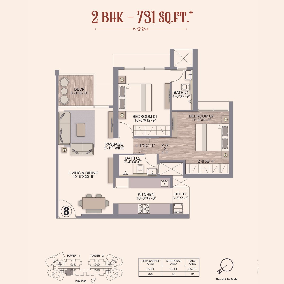 Chandak-Treesourus-Floor-Plan-2-BHK-731-Sqft