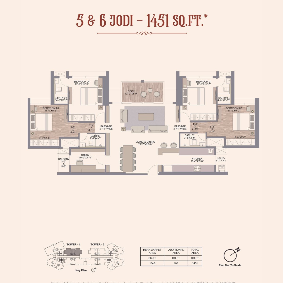 Chandak-Treesourus-Floor-Plan-5th-6th-Jodi-1451-Sqft