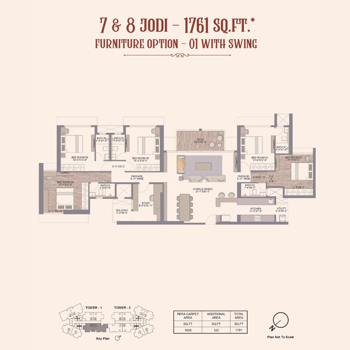 Chandak-Treesourus-Floor-Plan-7th-8th-Jodi-Furniture-Option-01-With-Swing-1761-Sqft