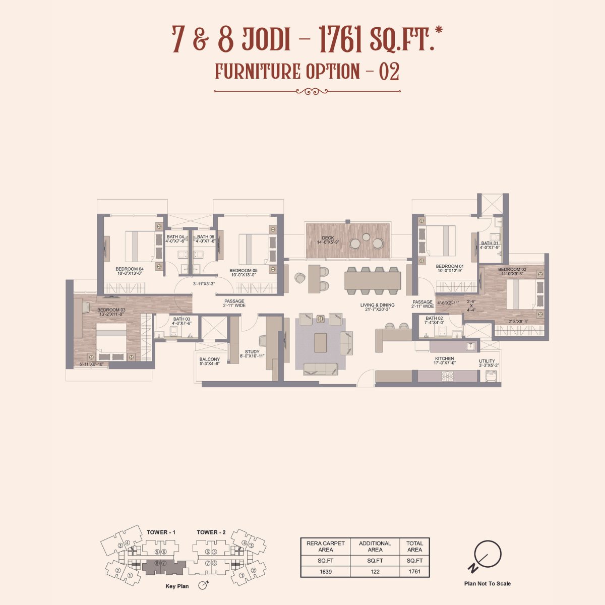 Chandak-Treesourus-Floor-Plan-7th-8th-Jodi-Furniture-Option-02-1761-Sqft