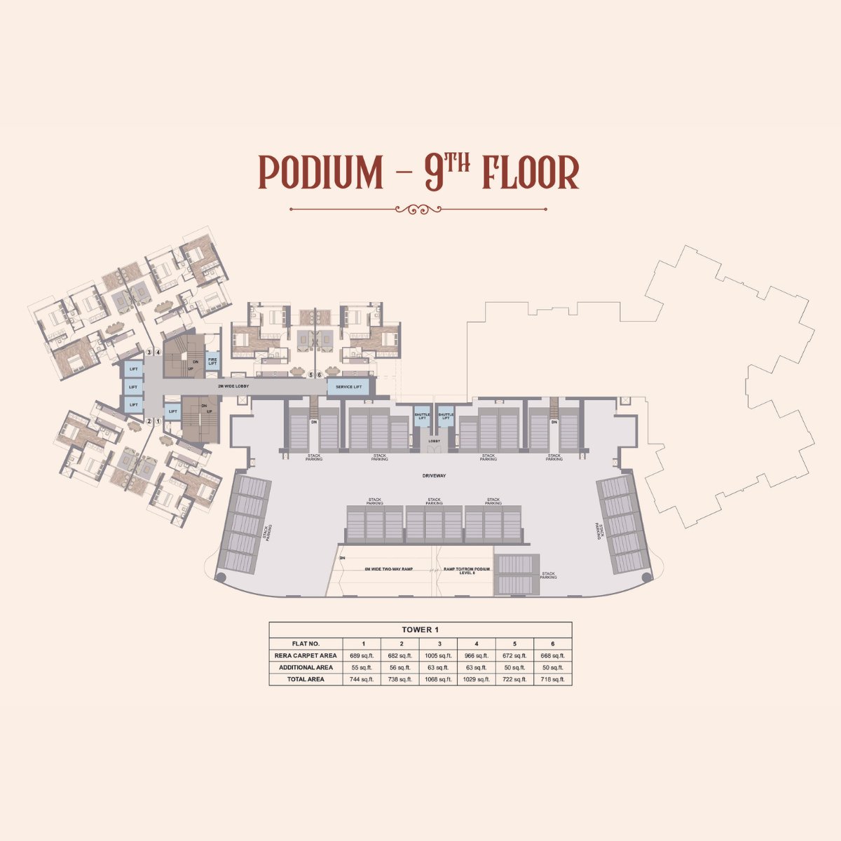 Chandak-Treesourus-Floor-Plan-Podium-9th-Floor