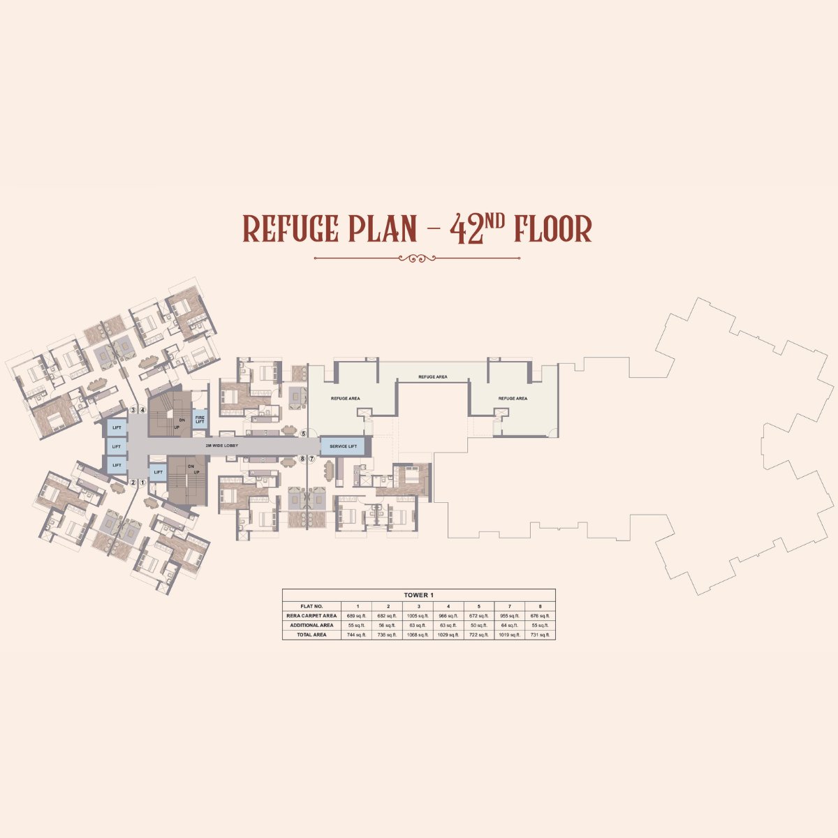 Chandak-Treesourus-Floor-Plan-Refugee-Plan-42nd-Floor