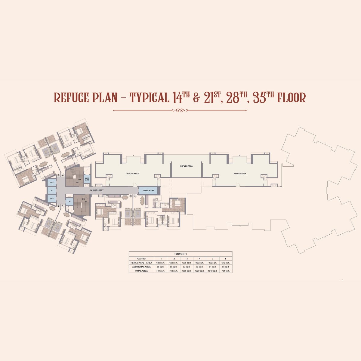 Chandak-Treesourus-Floor-Plan-Refugee-Plan-Typical-14th-21st-28th-35th-Floor