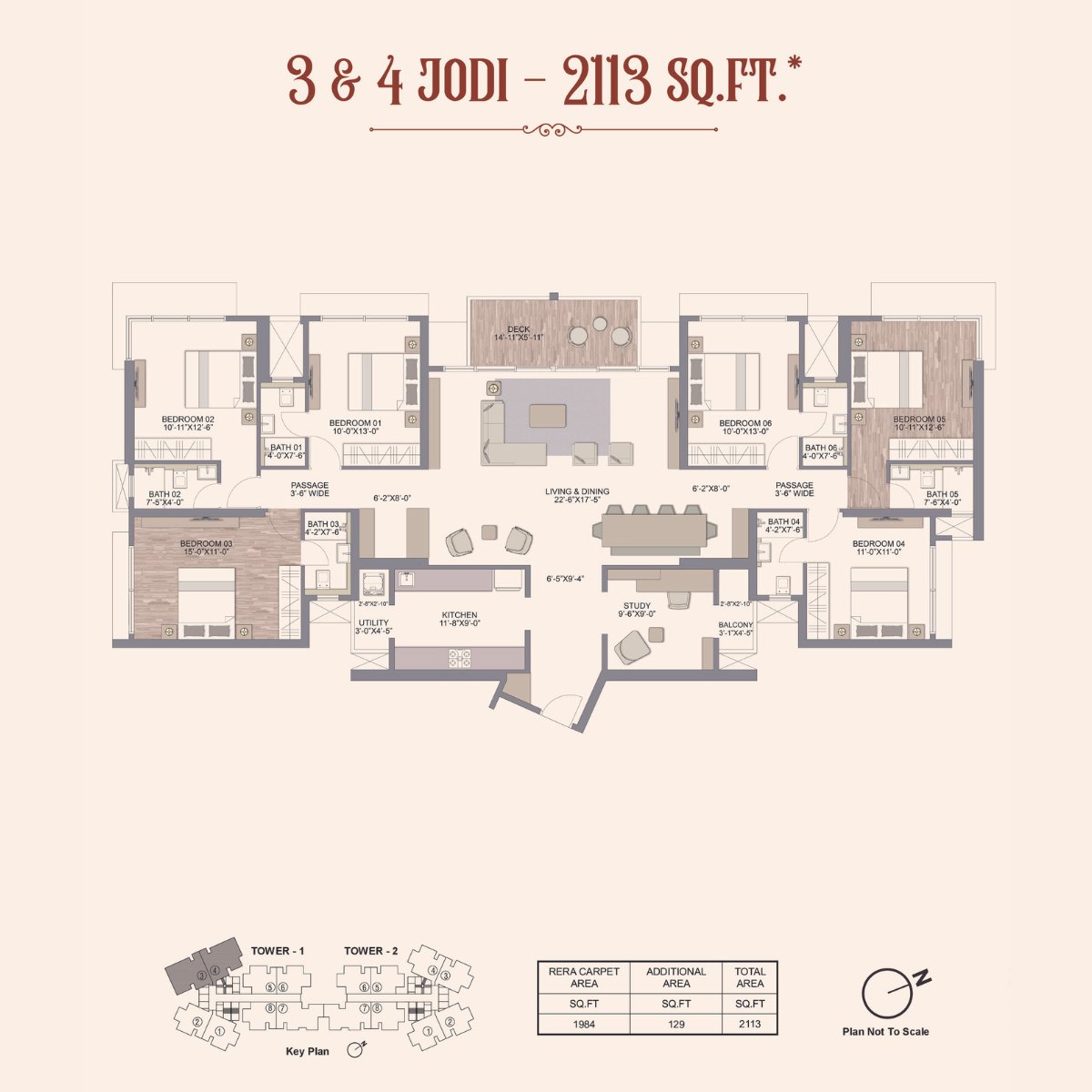 Chandak-Treesourus-Floor-Plan-3rd-4th-Jodi-2113-Sqft